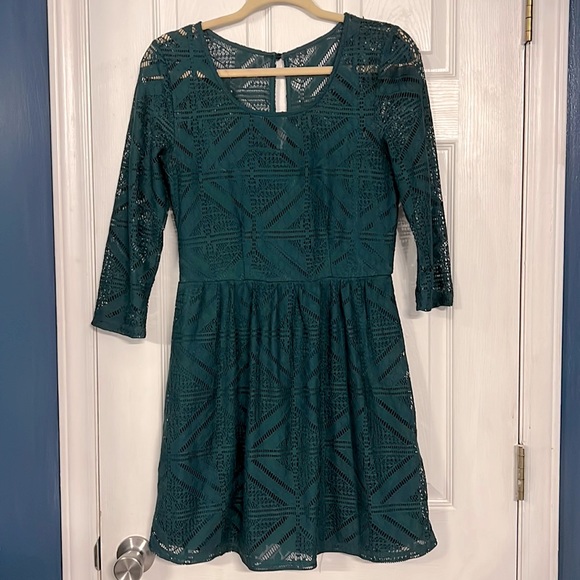 chinese dress ladies Sheila Green Eyelet Short Dress main image 0